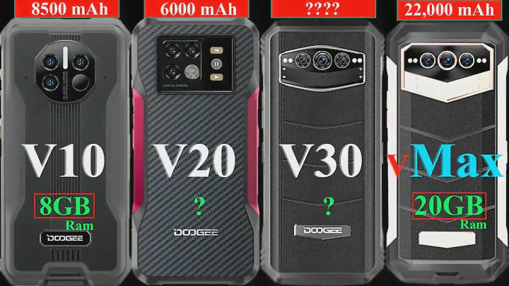 DOOGEE V10 Vs DOOGEE V20 Vs DOOGEE V30 Vs DOOGEE V Max | Full Specifications | Storage | 2023