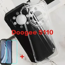 2 в 1 защитное стекло для DOOGEE Doogee S110 Чехол Силиконовый ультратонкий прозрачный мягкий TPU Чехол для телефона для Doogee S110 Защитная пленка для экрана