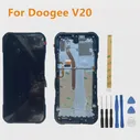 100% Оригинальный ЖК-дисплей DOOGEE V20 С Рамкой + Сенсорный экран Дигитайзер В Сборе, Сменное Стекло Для Телефона Doogee V20
