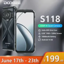 Смартфон DOOGEE S118 повышенной прочности, 20 ГБ (8 + 12 ГБ), экран 6,58 дюйма FHD +, Helio G99, 10800 мАч, камера 50мп с искусственным интеллектом