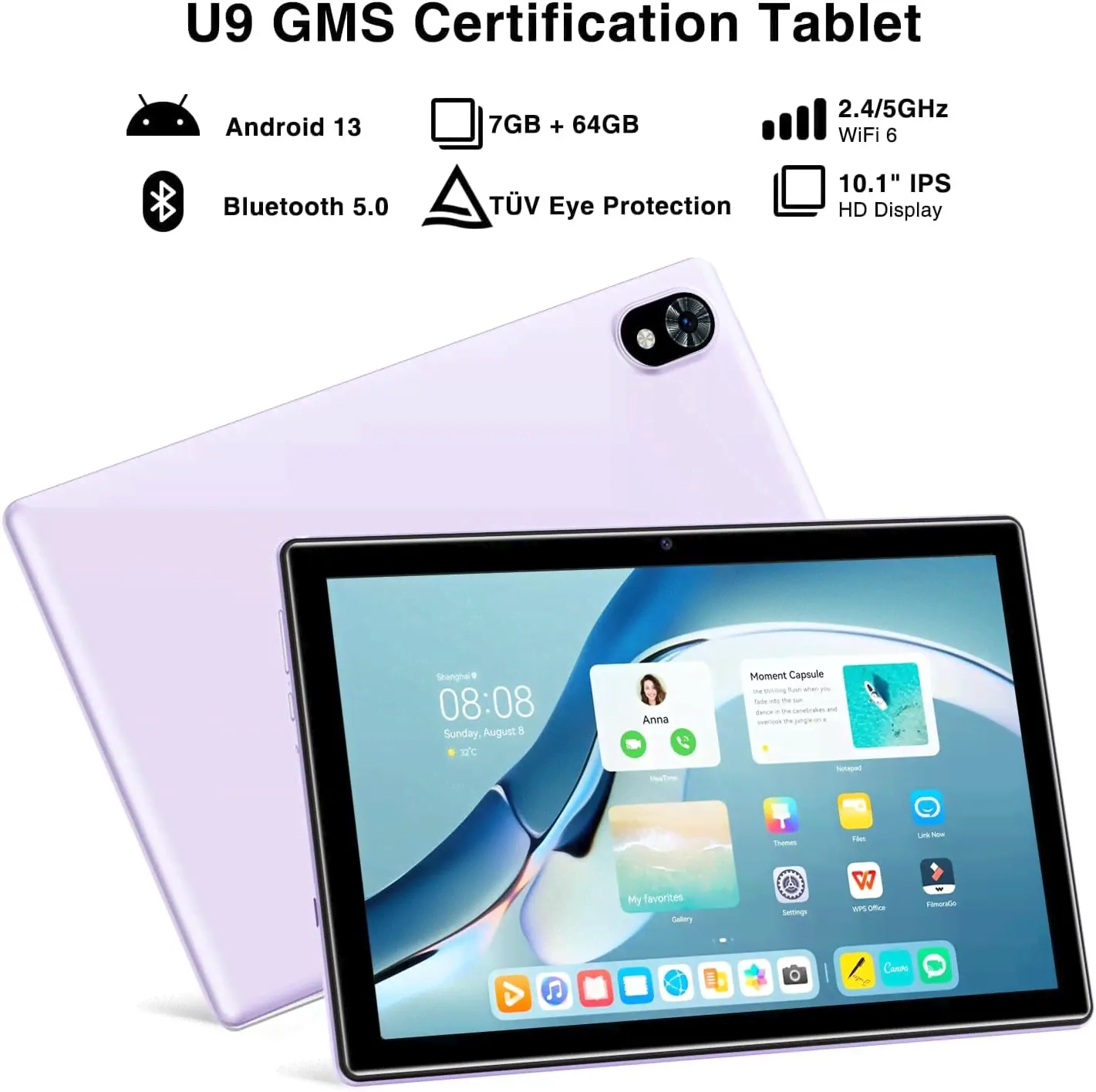 Doogee Планшет U9, 10" 64 ГБ, пурпурный-0